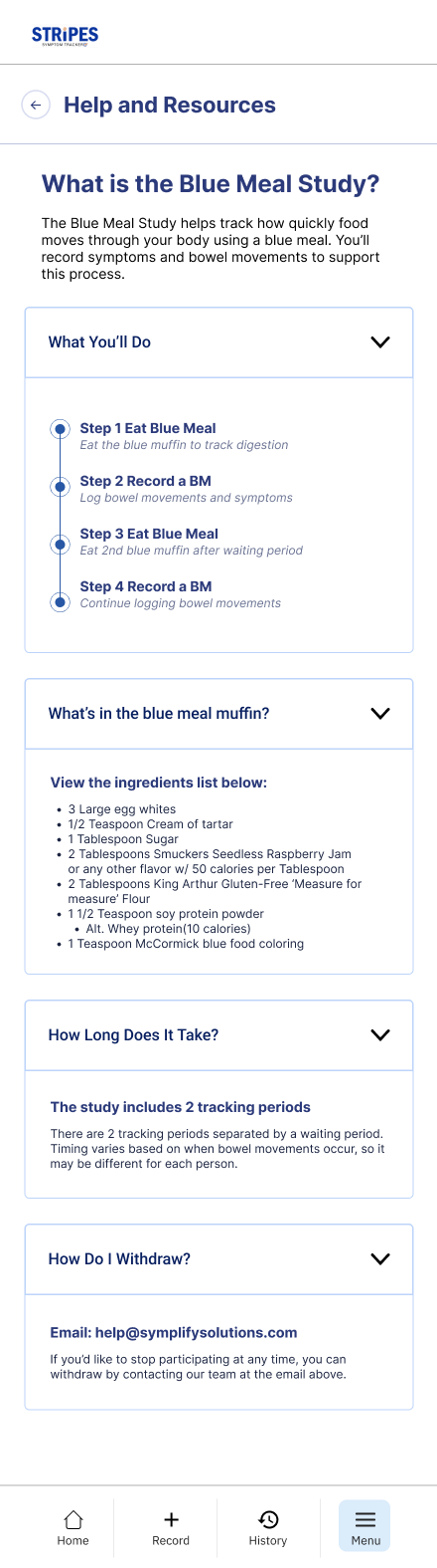 What is the Blue Meal Study?