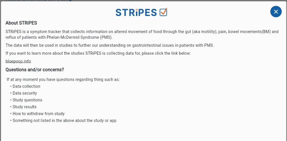 STRIPES onboarding screen