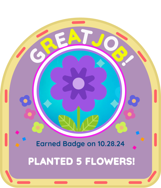 Planted flowers badge